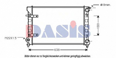 AKS DASIS 040360n -  Радиатор, охлаждение двигателя